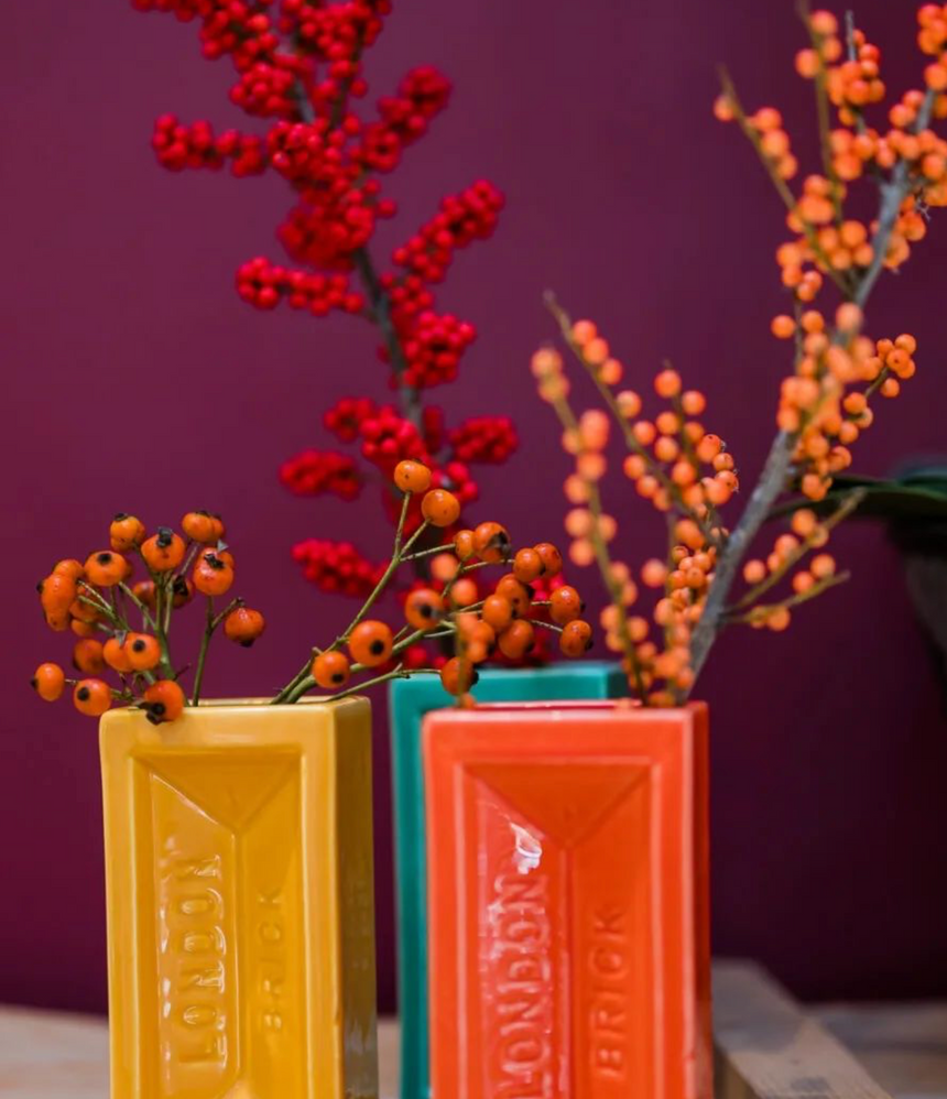 London Brick Vase, Orange