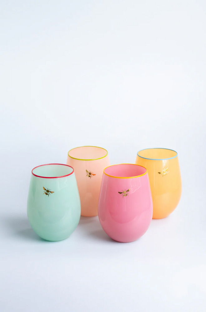 Yvonne Ellen Glass Bee Tumblers, Set Of 4