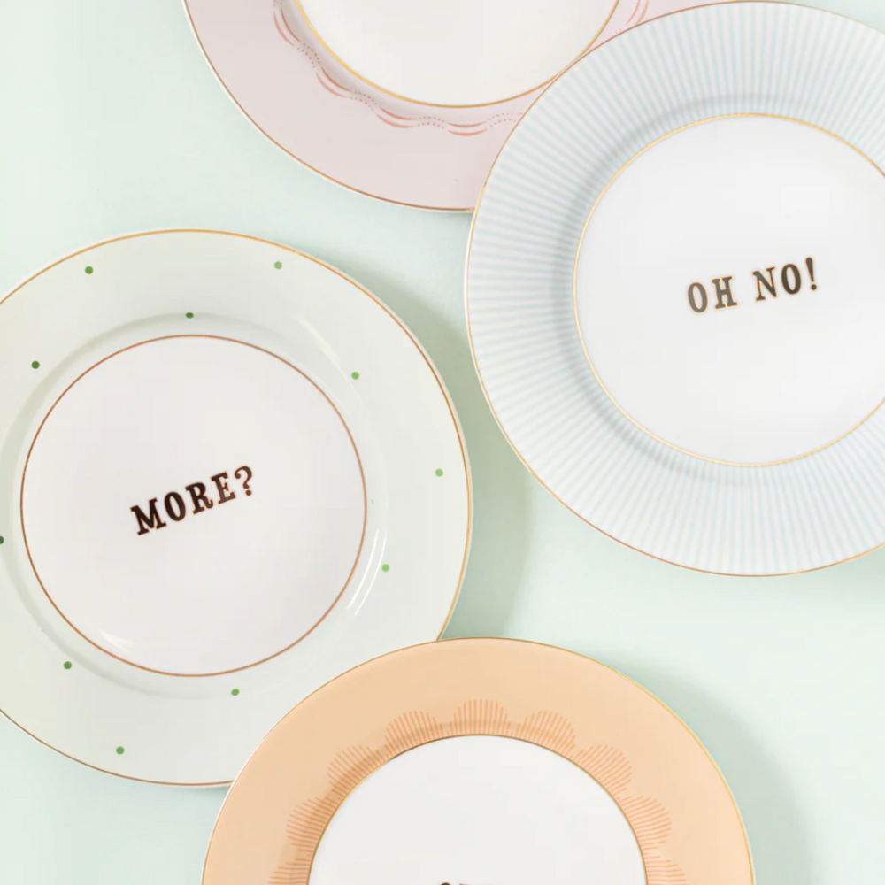 Yvonne Ellen Slogan Side Plates (Set Of 4)
