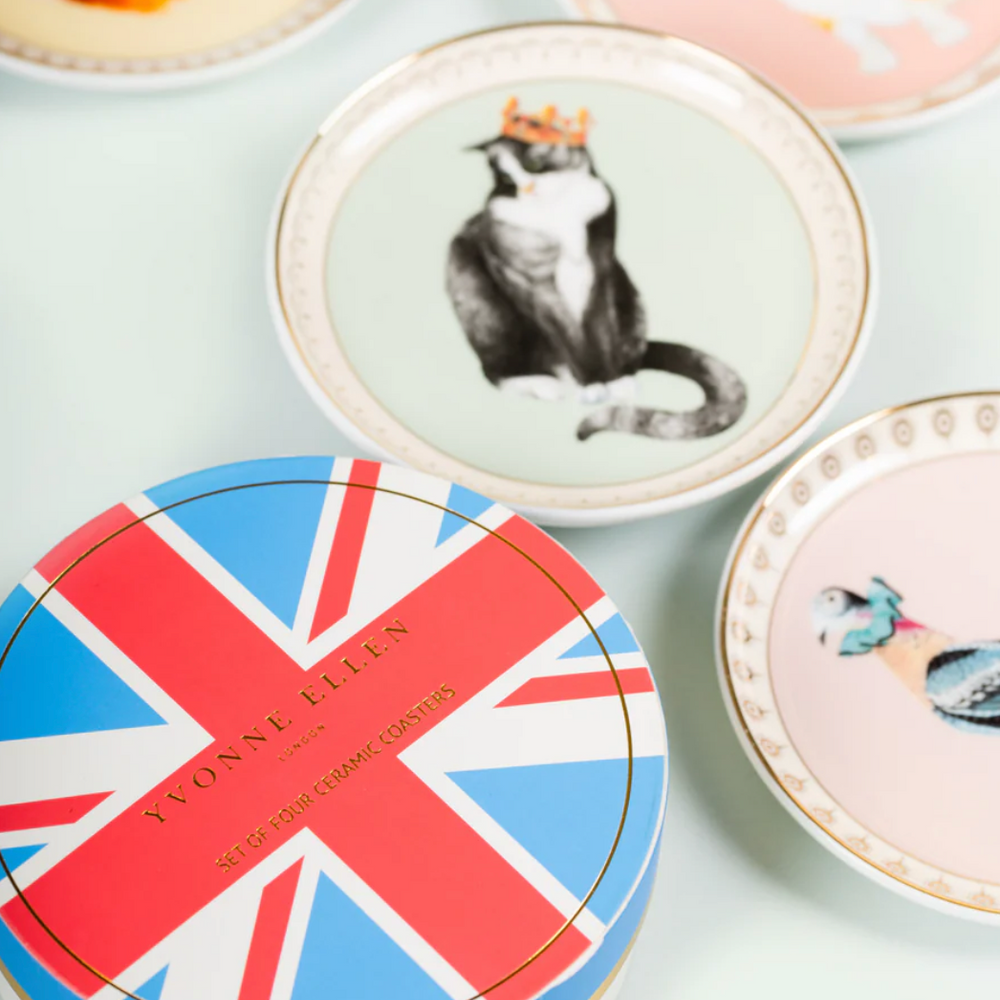 Yvonne Ellen Best Of British Ceramic Coasters, Set Of 4