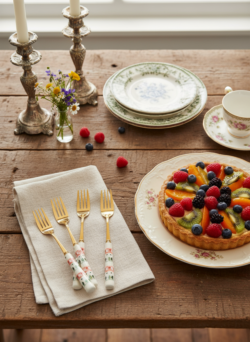 Cath Kidston Dolly Rose Dessert Fork Set