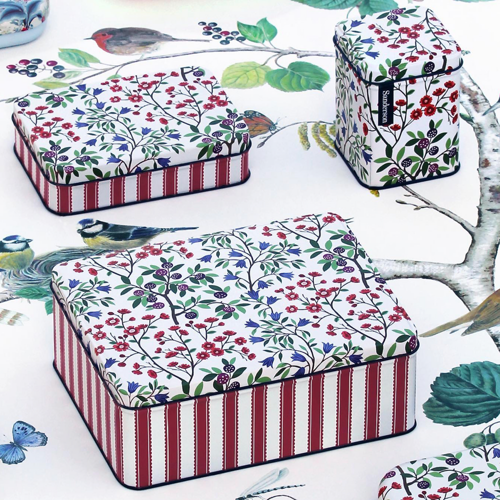 Sanderson Deep Rectangular Storage Tin, Foraging