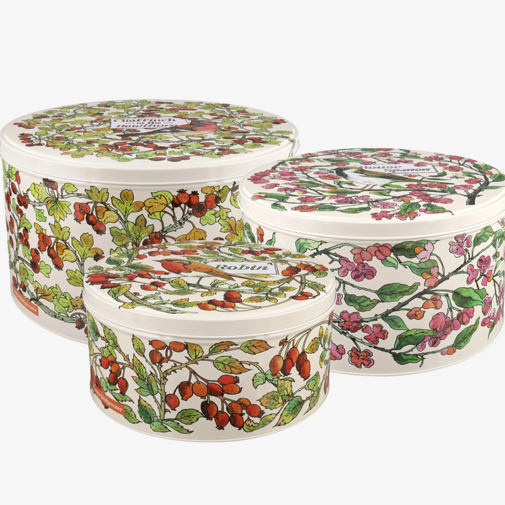 Emma Bridgewater Round Cake Tins, Hedgerow (Set Of 3)