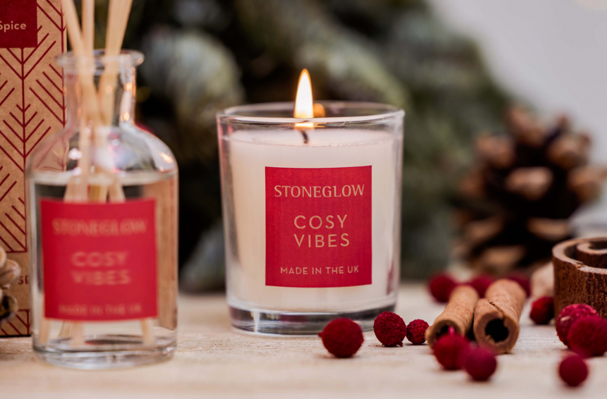 Stoneglow Cosy Vibes Scented Gift Set ( Scented candle & reed diffuser)