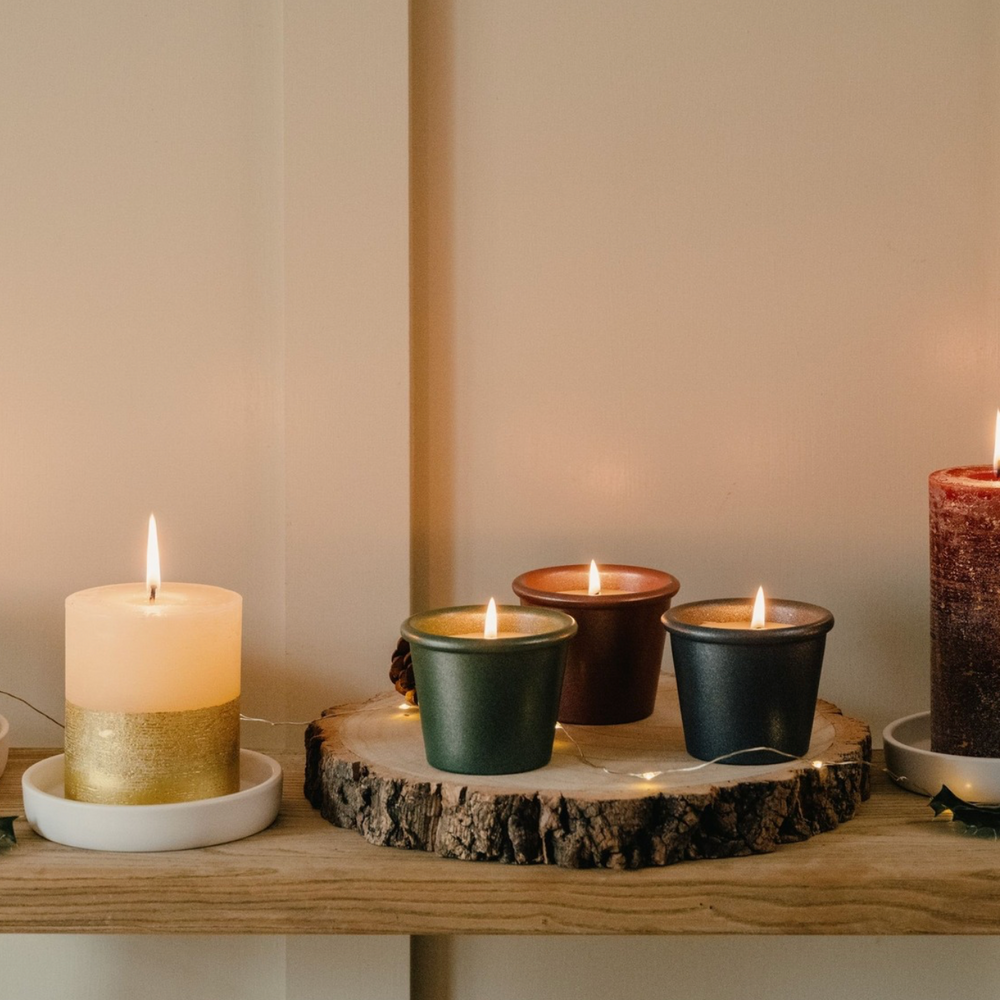 St Eval Gold Dipped Scented Pillar Candle ,Inspiritus