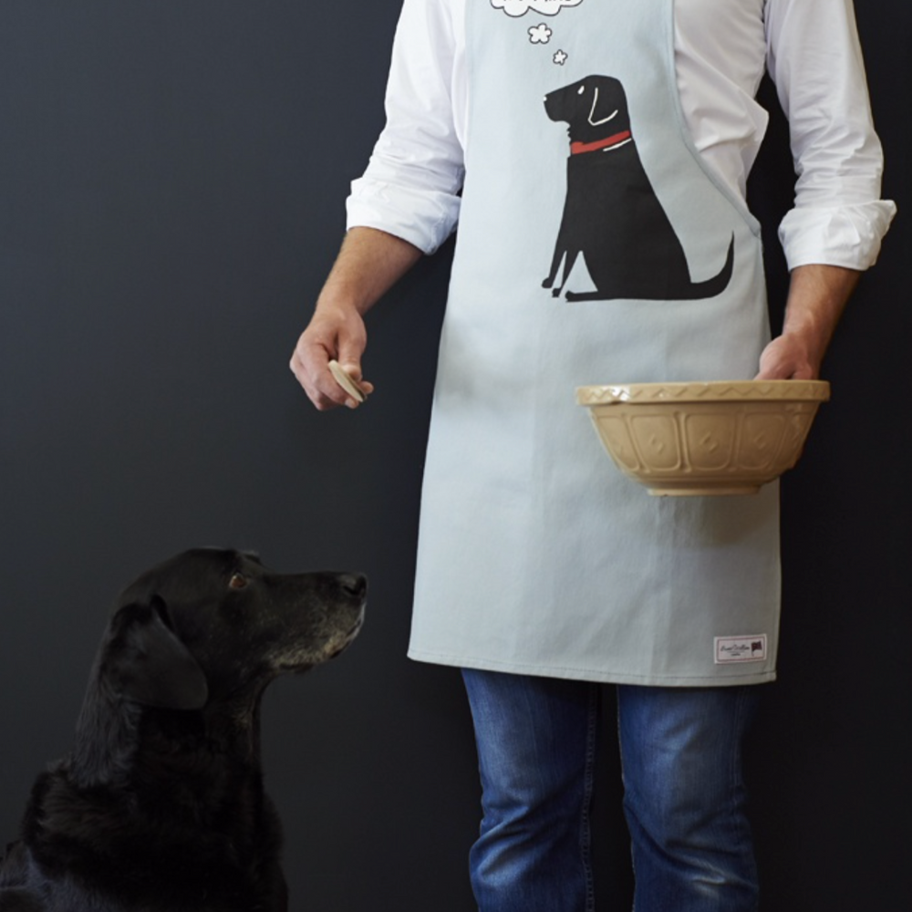 Sweet William Organic Cotton Apron, Black Labrador