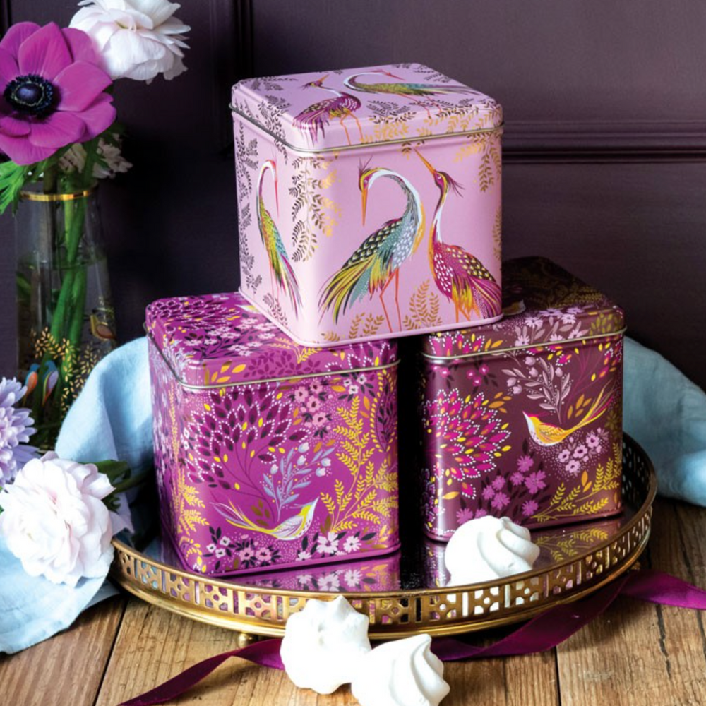 Sara Miller Square Storage Canisters Haveli Garden, Set of 3