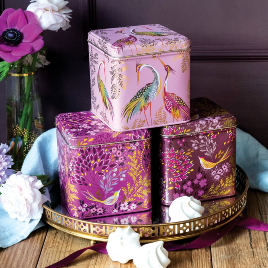 Sara Miller Square Storage Canisters Haveli Garden, Set of 3