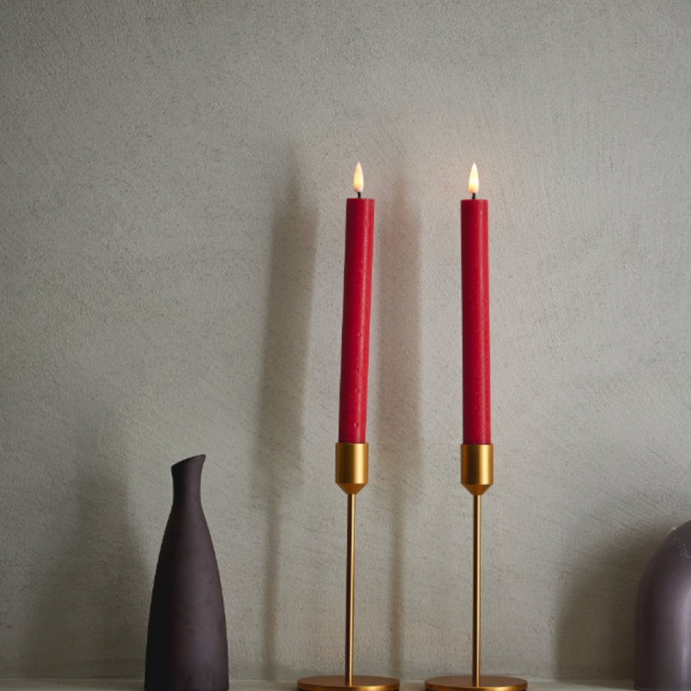 Candle Holder, Matt Gold ( Set Of 2 )