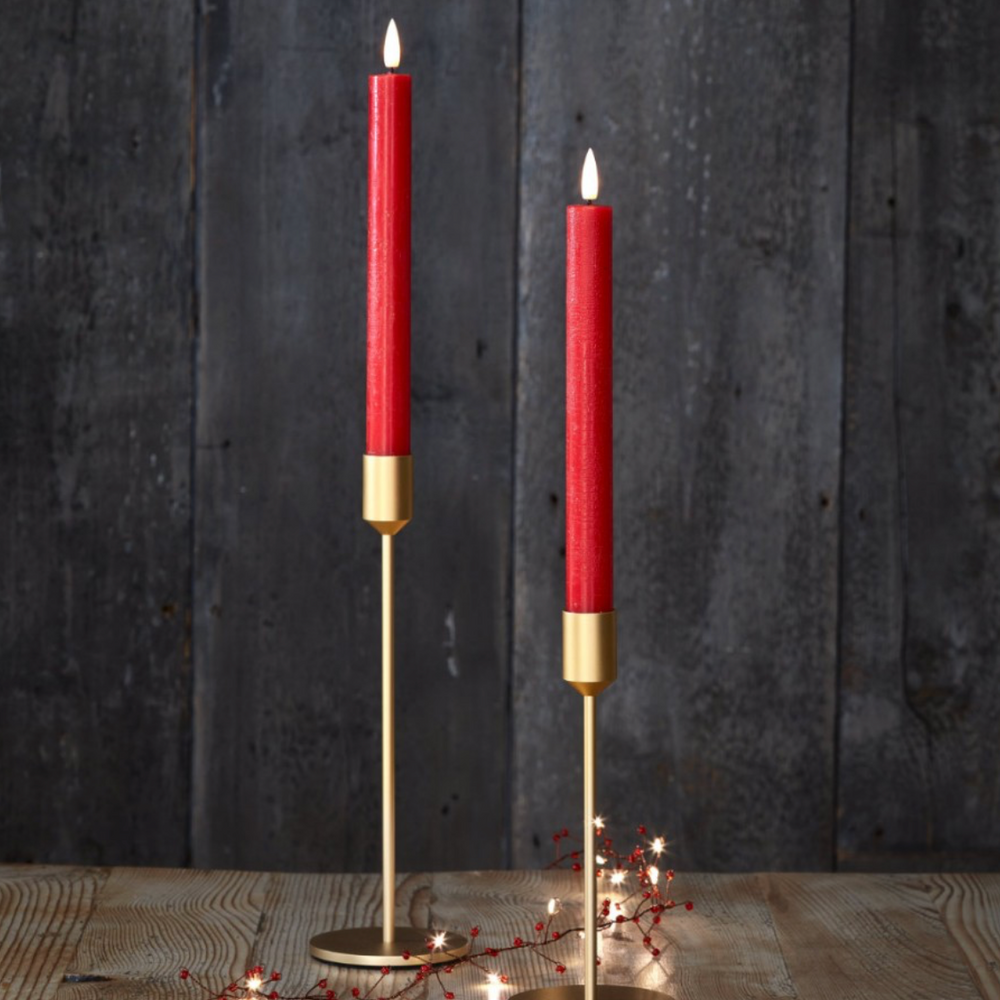 Candle Holder, Matt Gold ( Set Of 2 )
