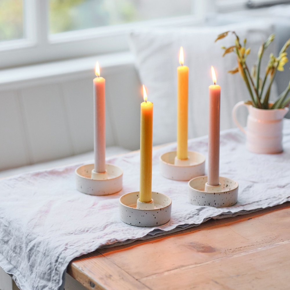 St Eval Unscented Dinner Candle, Ochre (Pack Of 6)