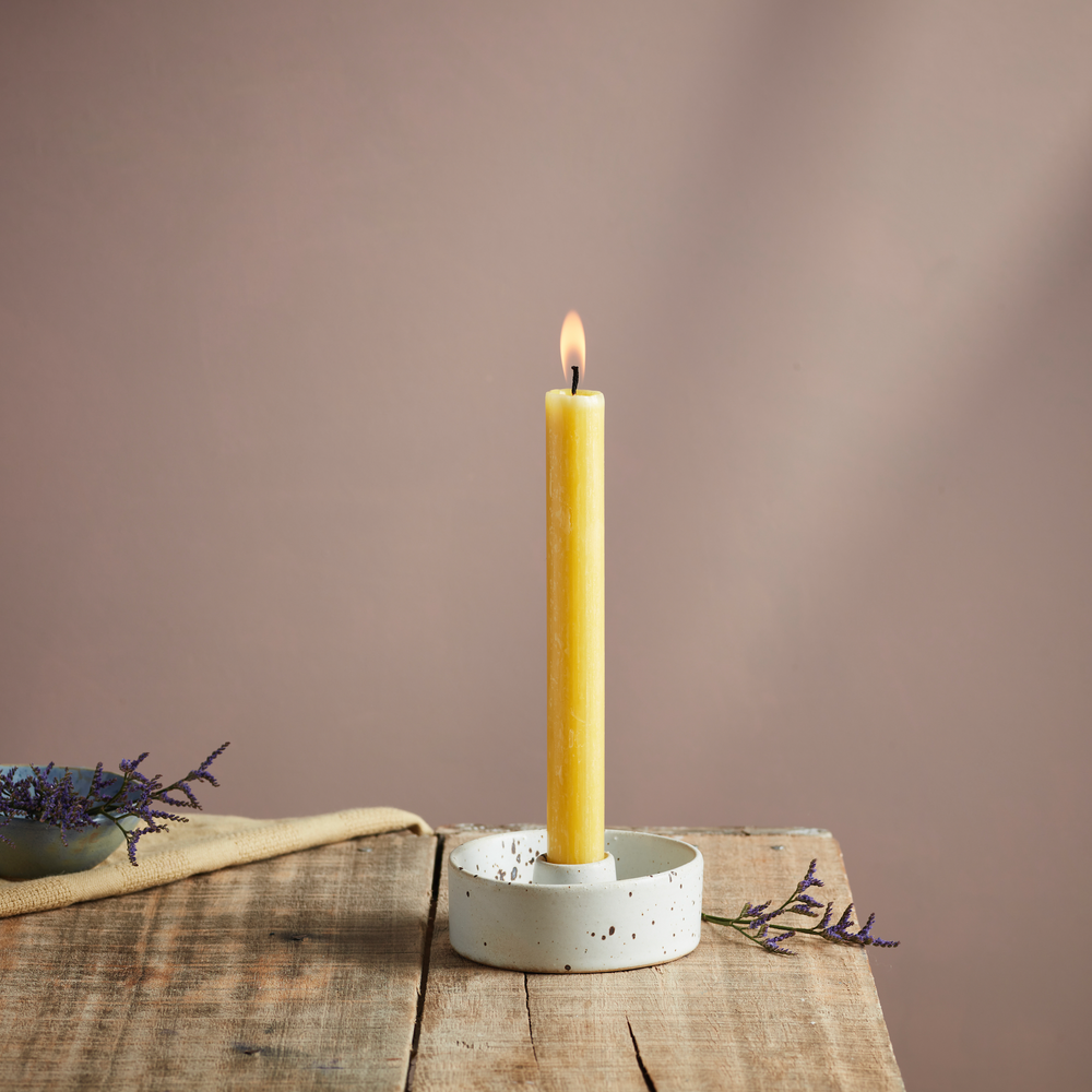 St Eval Unscented Dinner Candle, Ochre (Pack Of 6)