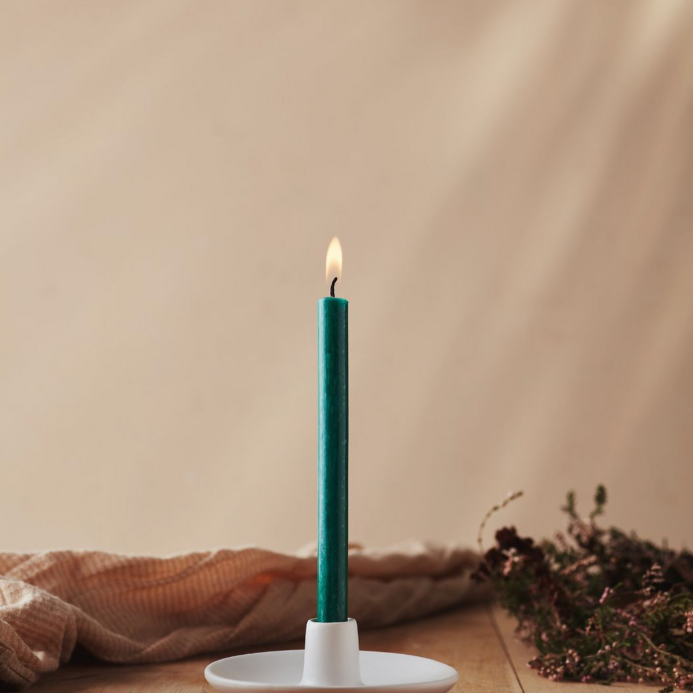 St Eval Unscented Dinner Candle, Woodland Green (Pack Of 6)