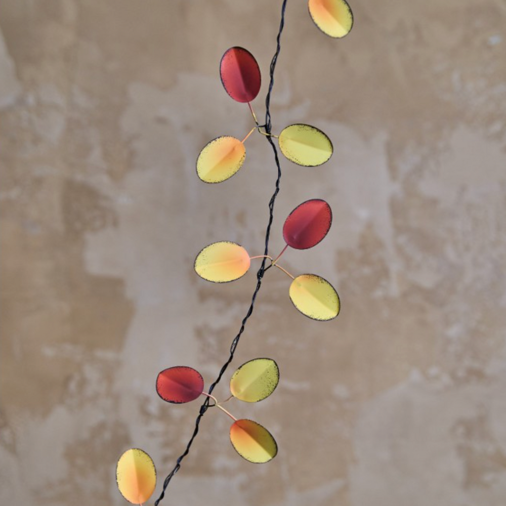 Handmade Metal LED Fairy Lights,Autumn Eucalyptus (Battery Operated)