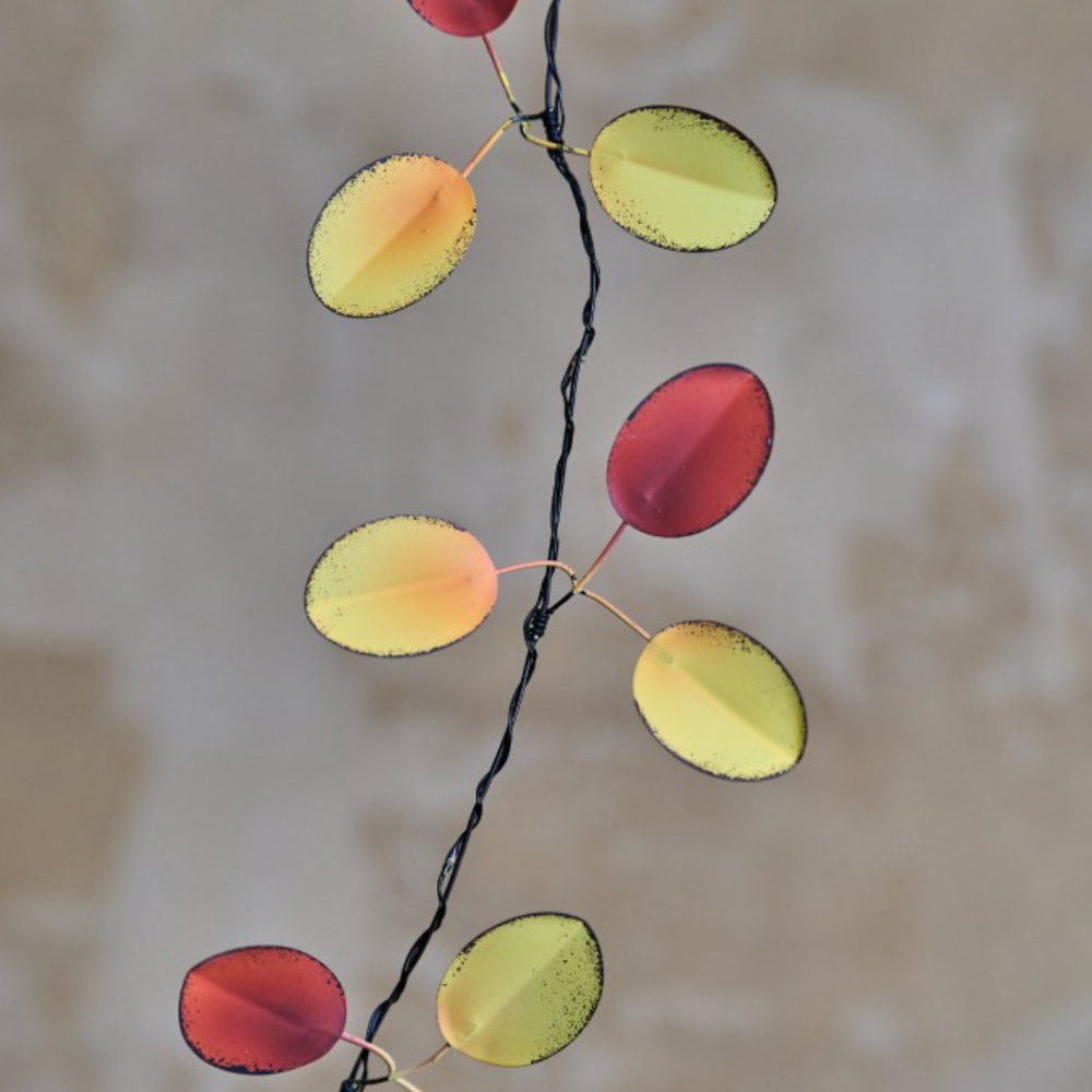 Handmade Metal LED Fairy Lights,Autumn Eucalyptus (Battery Operated)