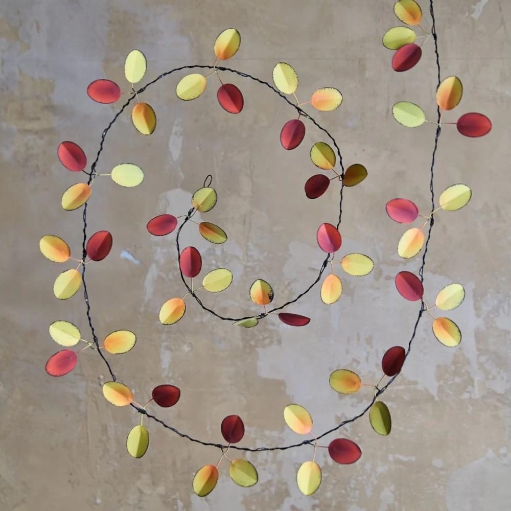 Handmade Metal LED Fairy Lights,Autumn Eucalyptus (Battery Operated)