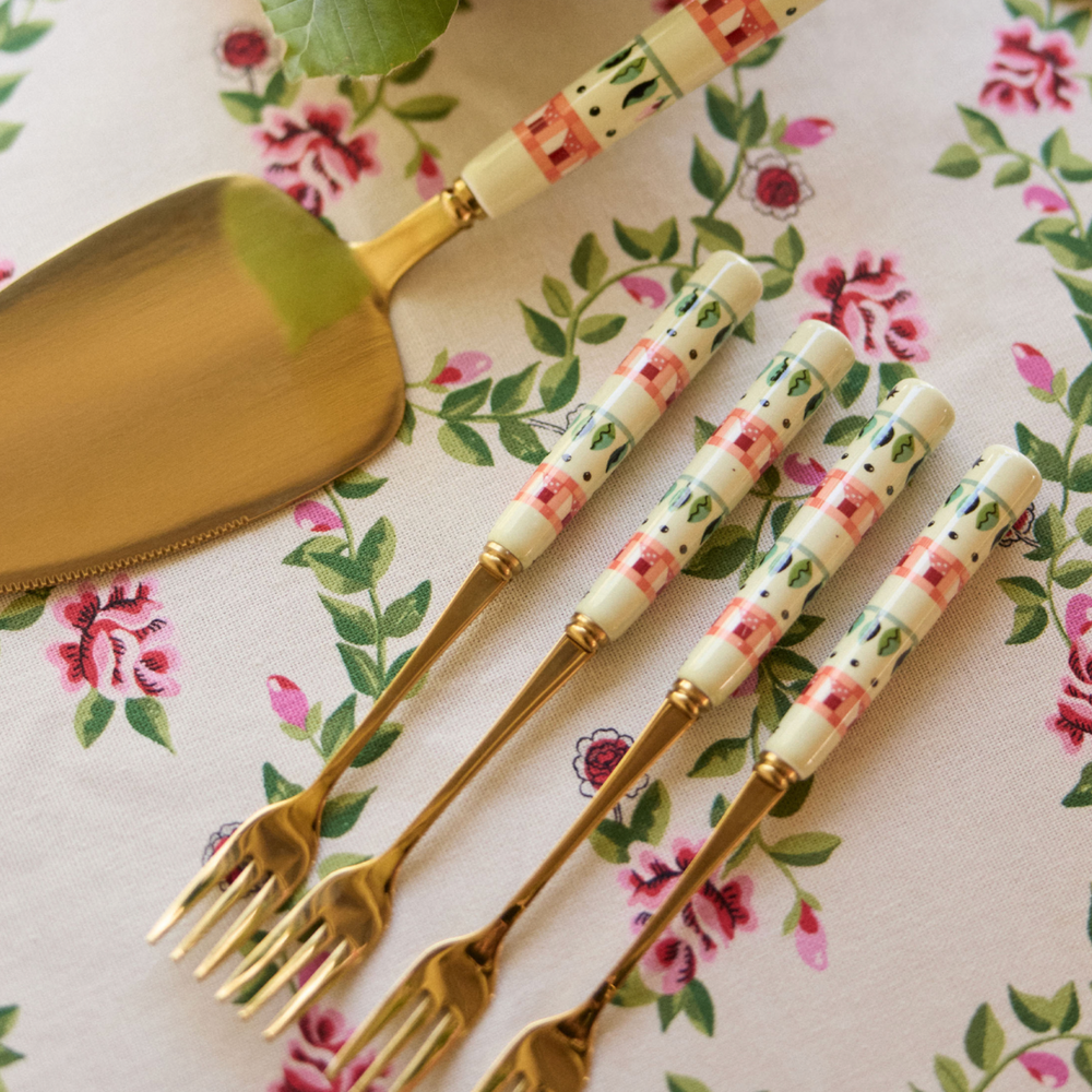 Cath Kidston Dolly Rose Dessert Fork Set