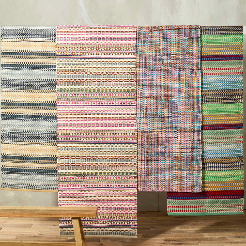 Walton & Co Chindi Cotton Rug, Sorbet