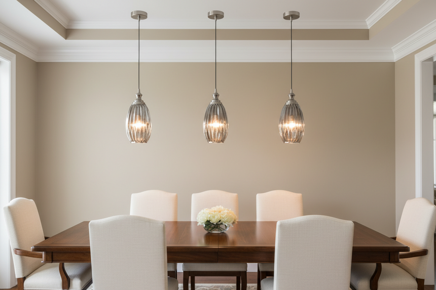 Refract Oval Glass Pendant, Smoke