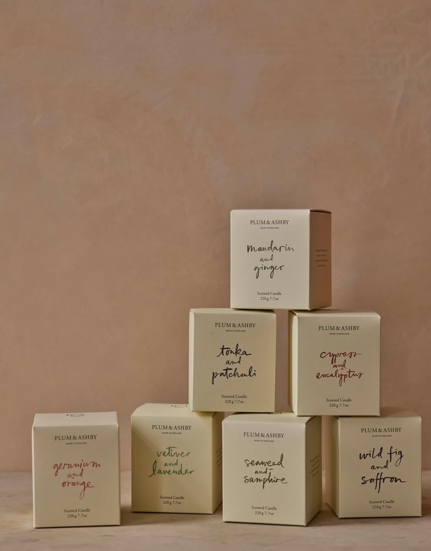 Plum & Ashby Vetiver & Lavender Scented Candle