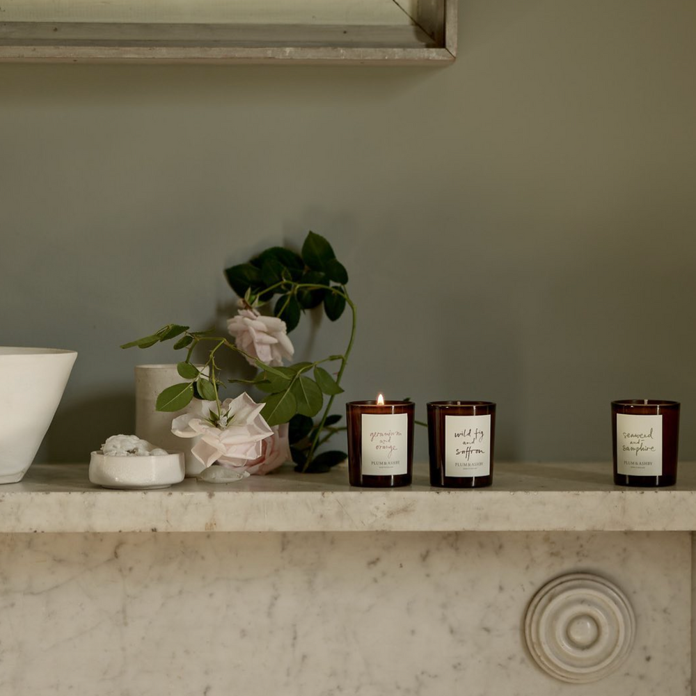 Plum & Ashby Scented Candle, Geranium & Orange
