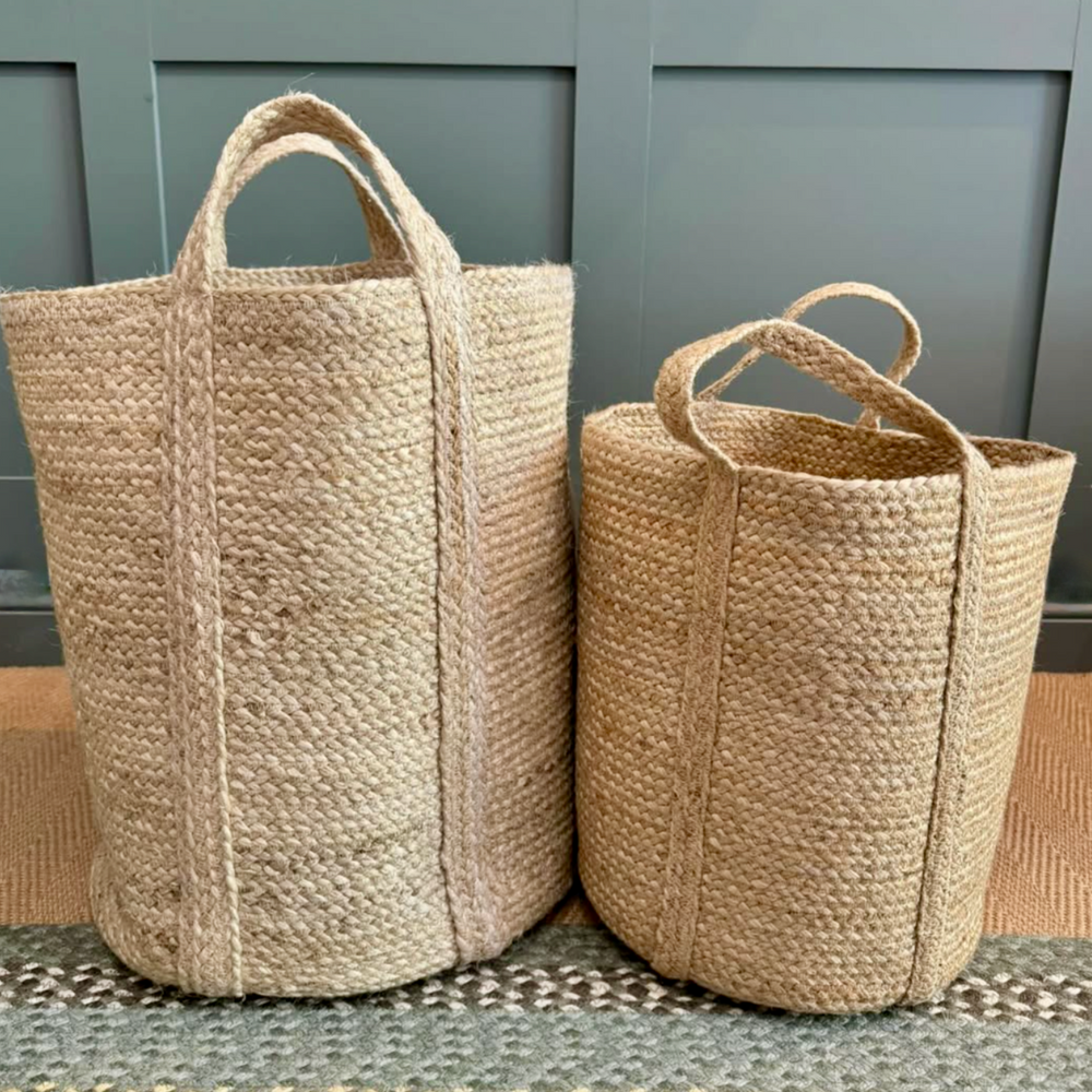 The Braided Rug Company Natural Jute Slouchy Basket