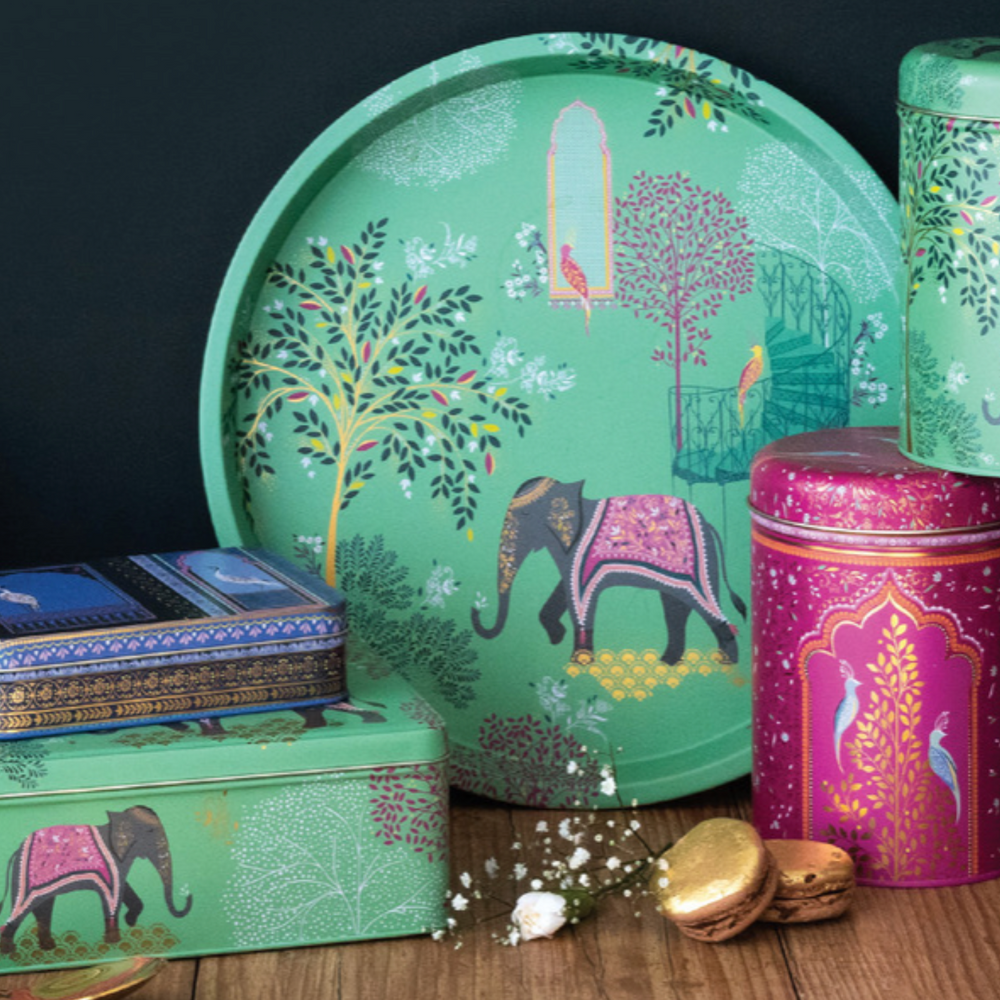 Sara Miller Round Mini Serving Tray, India