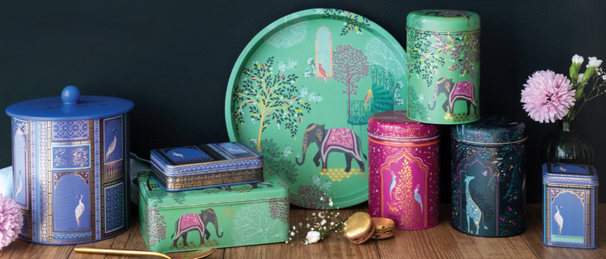 Sara Miller Round Mini Serving Tray, India