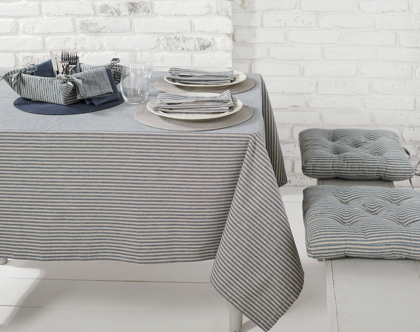 Walton & Co Cotton Napkins, Slate blue  (Set Of 4)