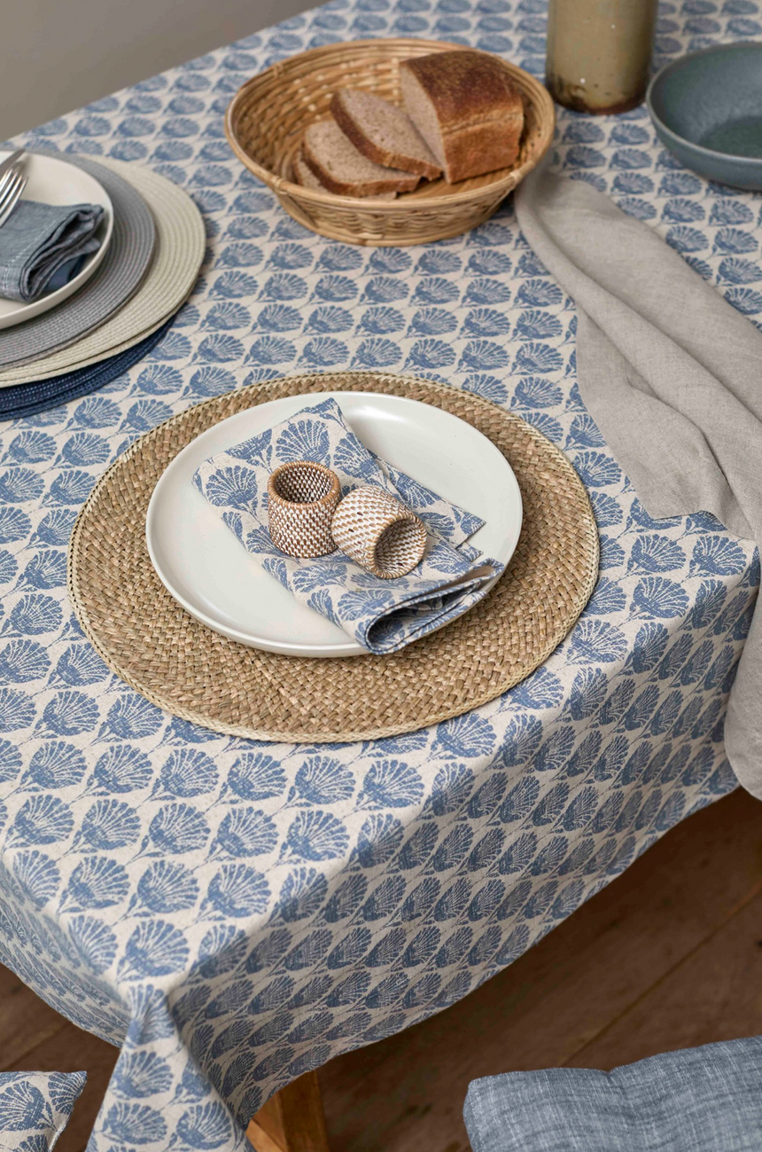 Walton & Co Carnation Tablecloth, Slate Blue