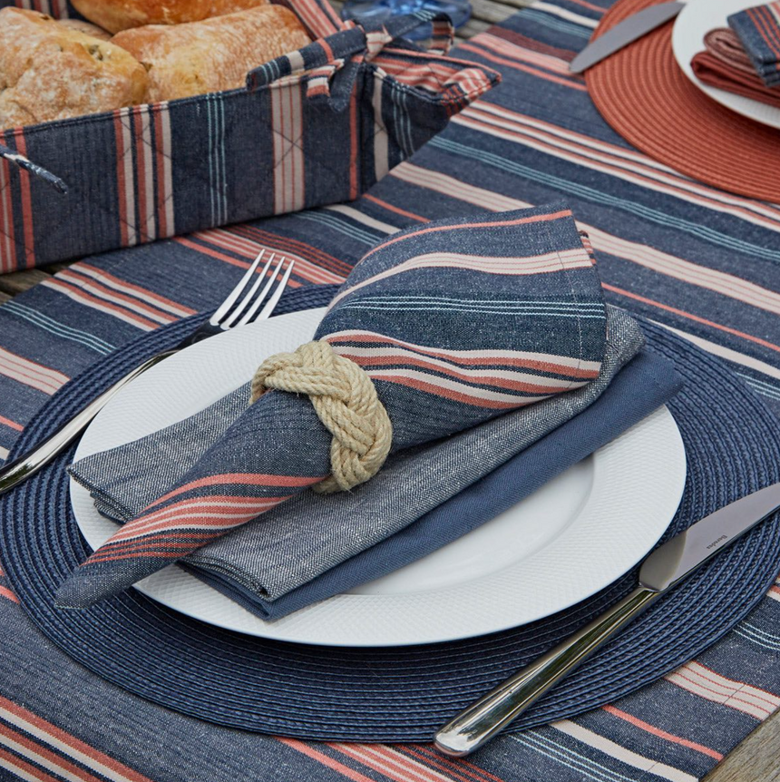 Walton & Co Cotton Napkins, Slate blue  (Set Of 4)