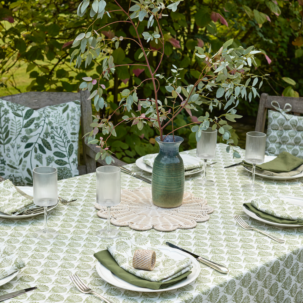 Walton & Co Carnation Tablecloth, Olive