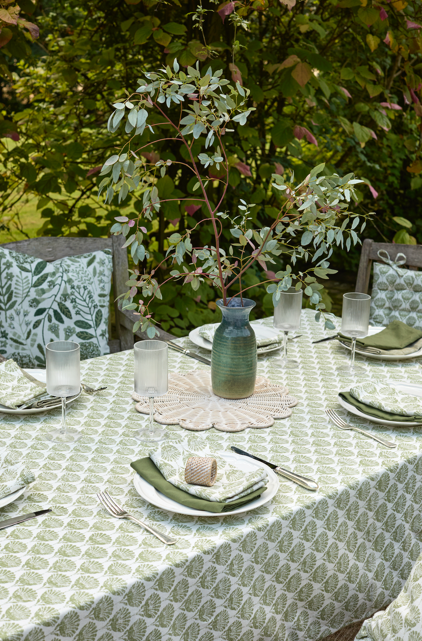 Walton & Co Carnation Tablecloth, Olive