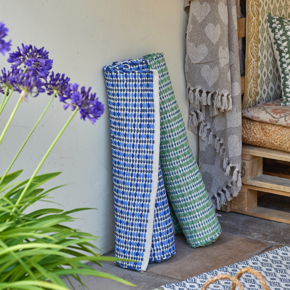 Walton & Co Capri Cotton  Rug, Blue