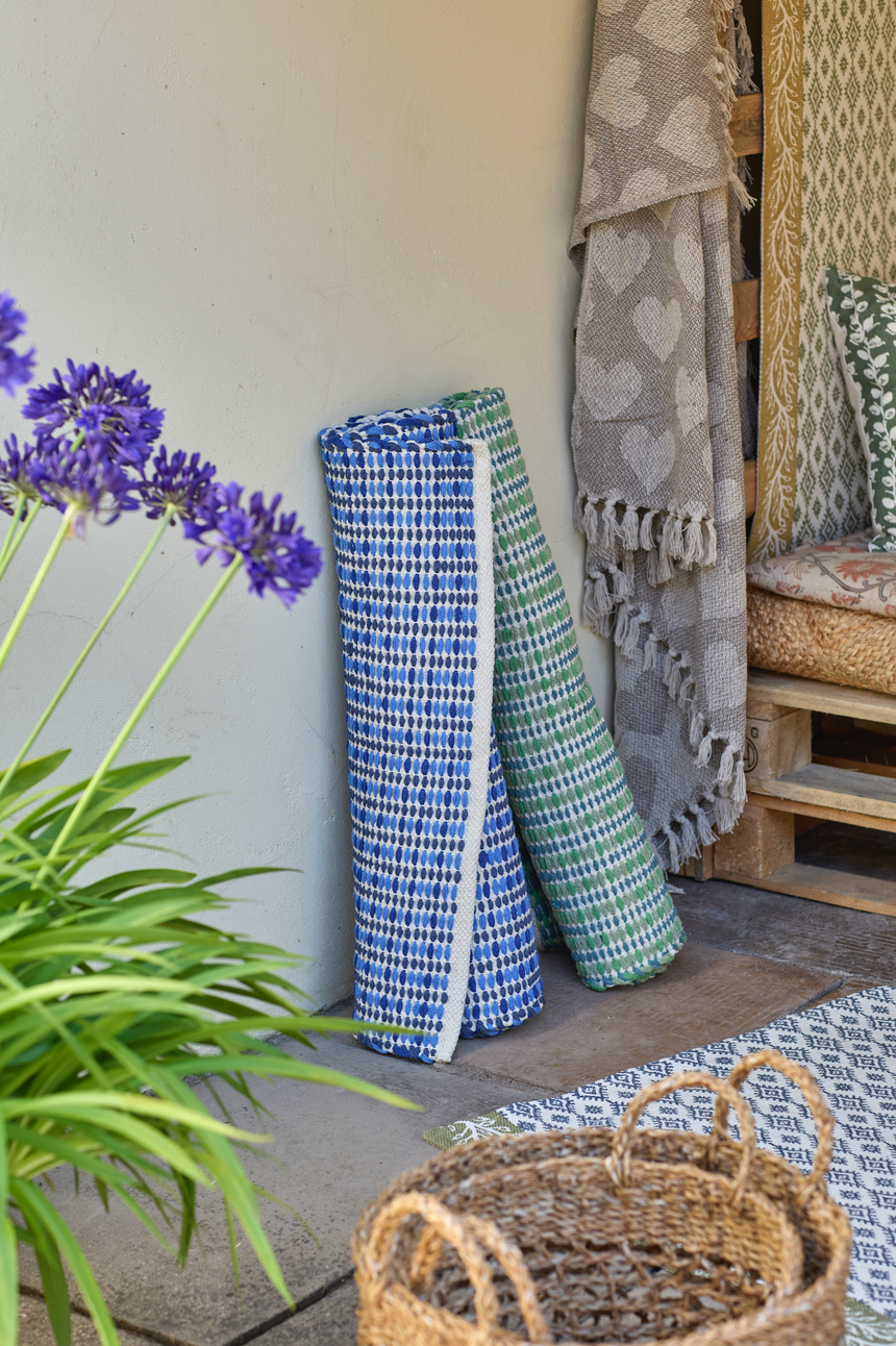 Walton & Co Capri Cotton  Rug, Blue
