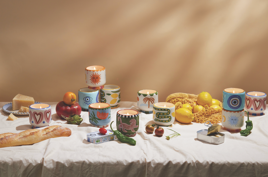 Paddywax A Dopo Peacock Ceramic Scented Candle, Misted Lime