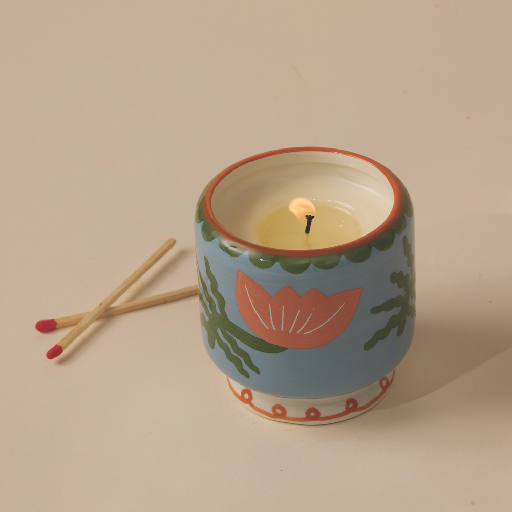 Paddywax A Dopo Cactus Flower Ceramic Scented Candle, Coconut & Aloe Vera