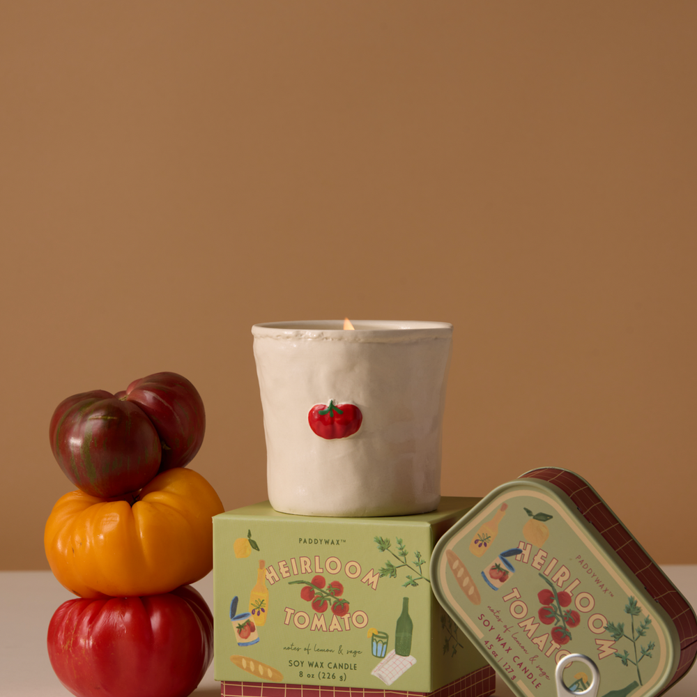 Paddywax Bistro Heirloom Tomatoes Tin Scented Candle, Lemon & Sage