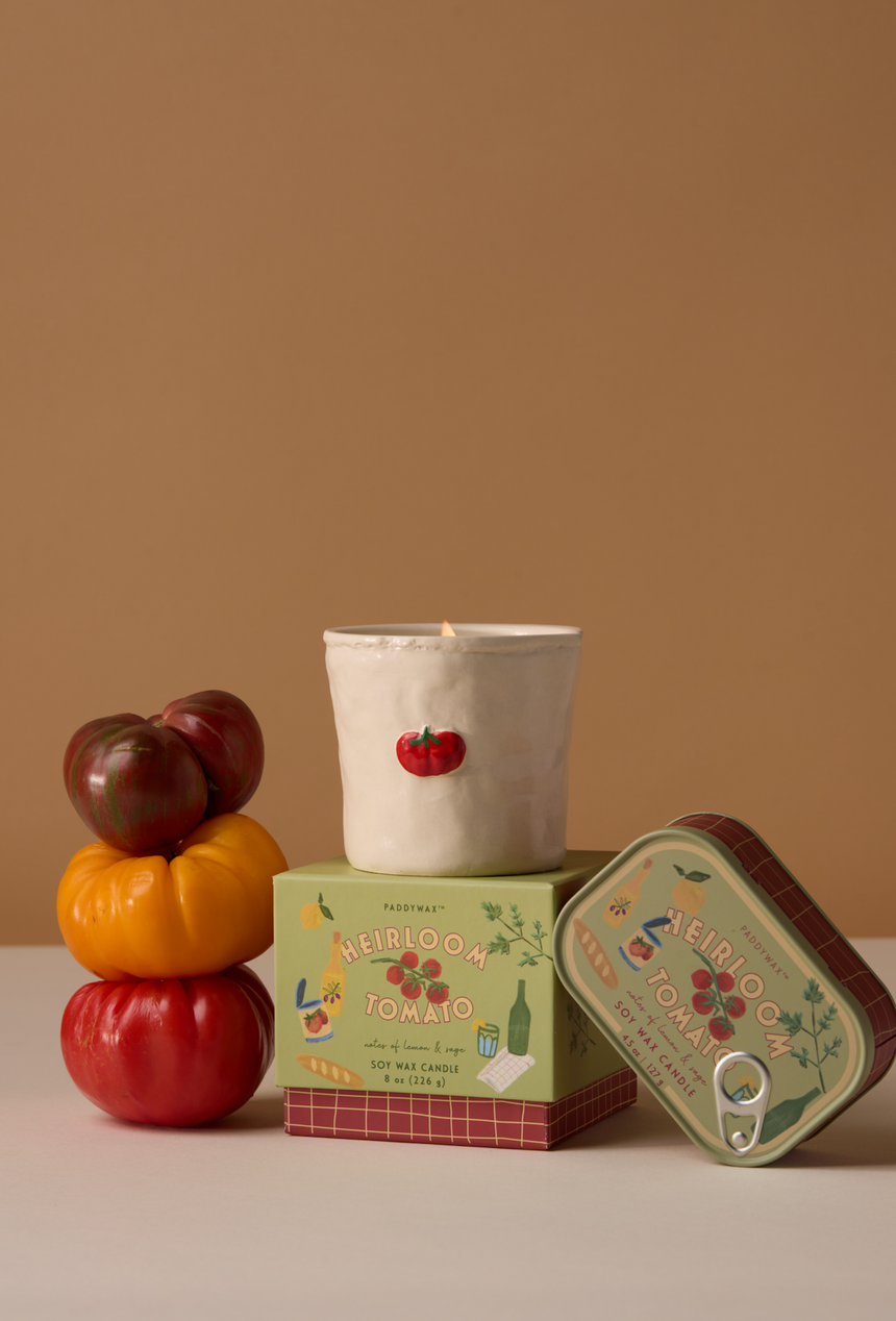Paddywax Bistro Heirloom Tomatoes Tin Scented Candle, Lemon & Sage