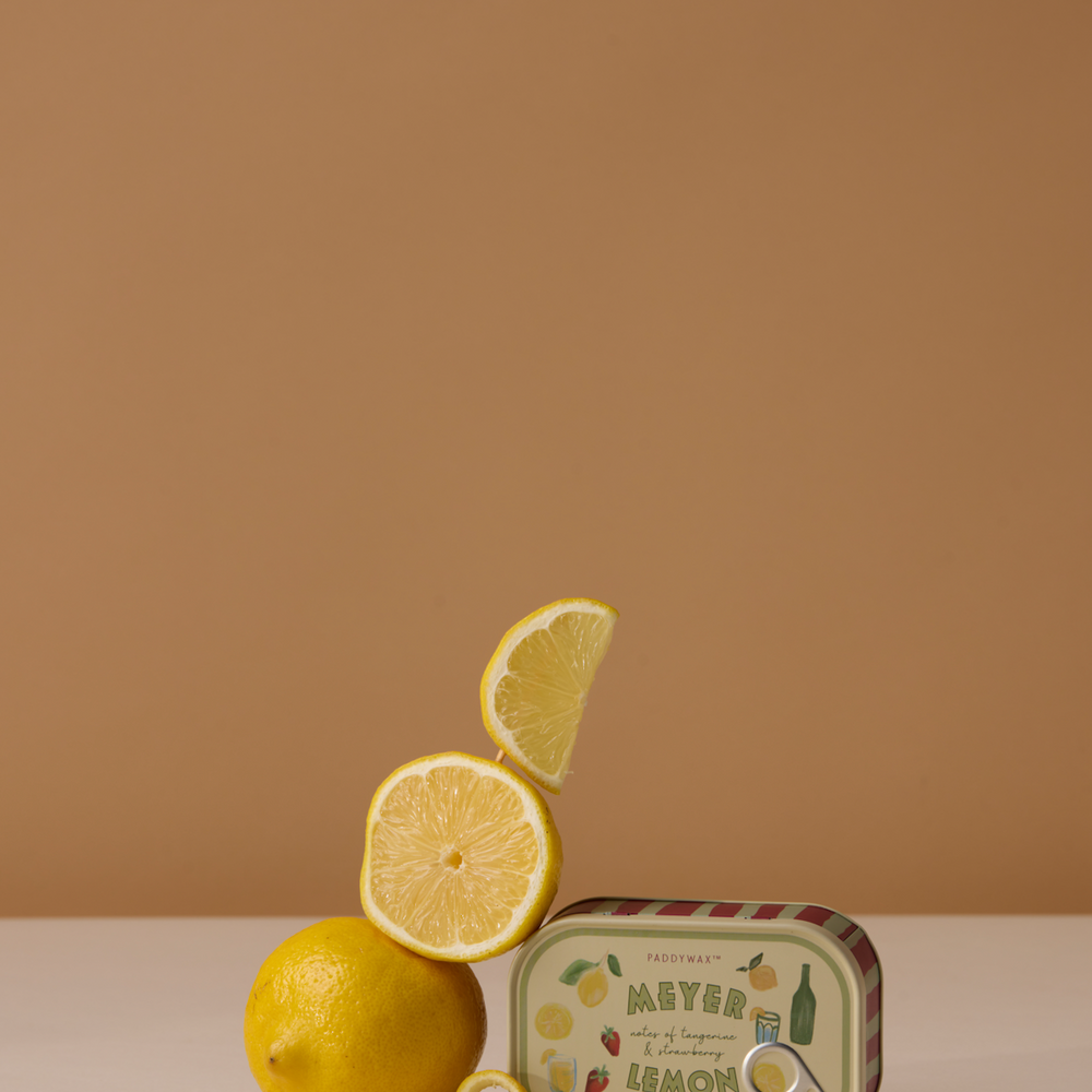 Paddywax Bistro Lemon Tin Scented Candle, Meyer Lemon