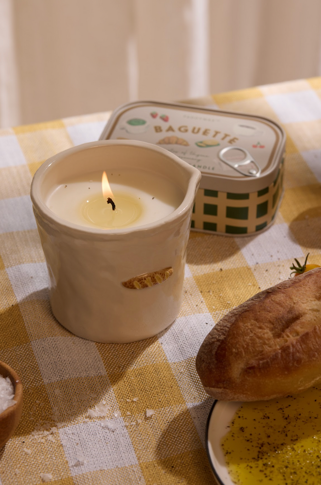 Paddywax Bistro Baguette Ceramic Scented Candle, Rosemary & Thym