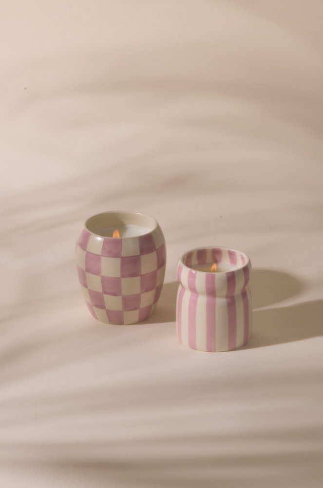 Paddywax Cabana Lavender Ceramic Scented Candle, Grecian Sand
