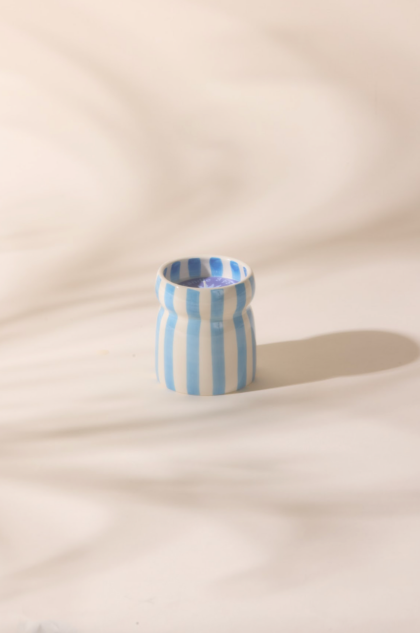 Paddywax Cabana Blue Ceramic Scented Candle, Lost At Sea