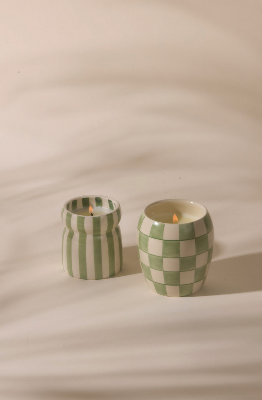 Paddywax Cabana Sage Ceramic Scented Candle, Bora Bora