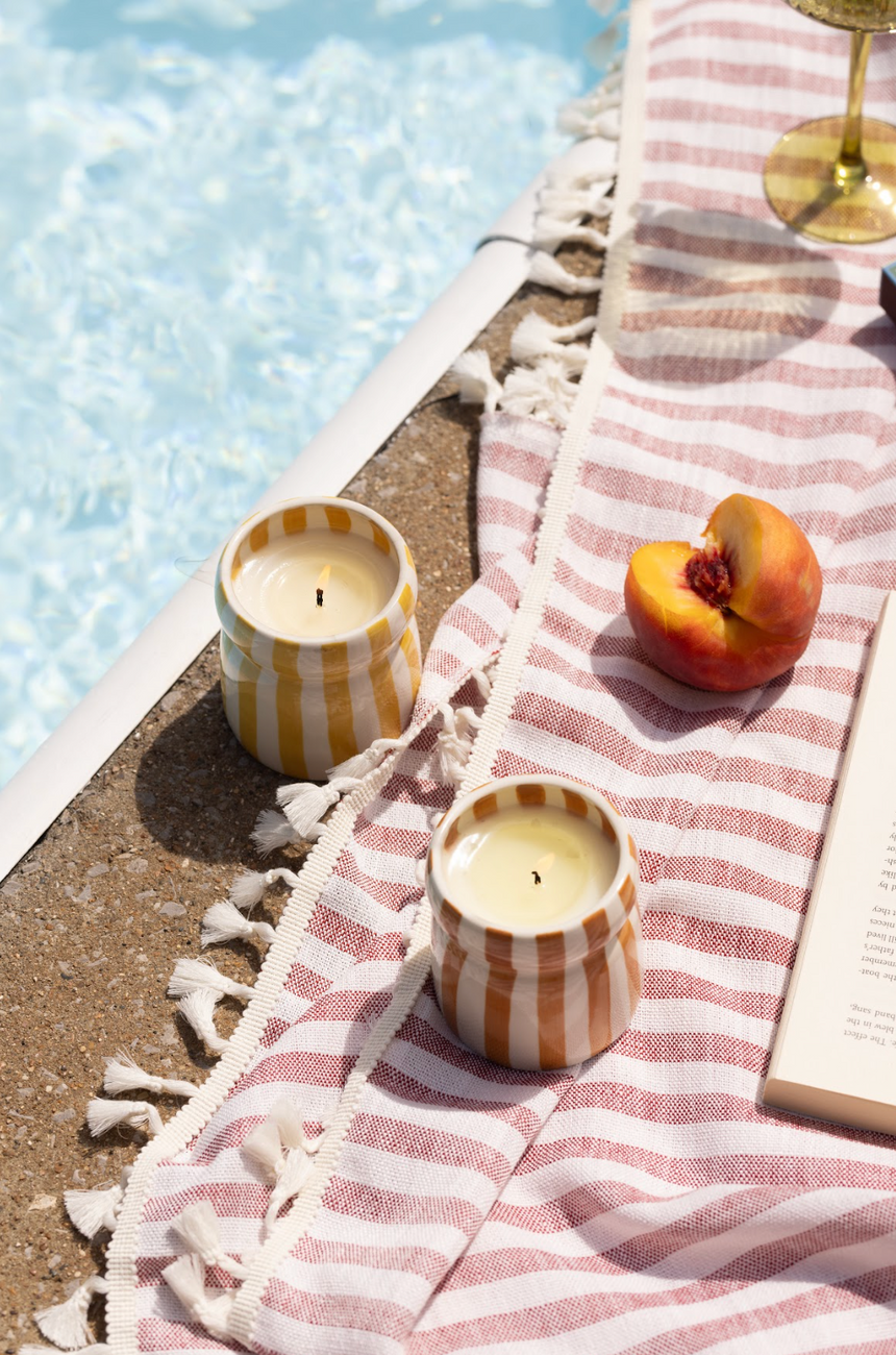 Paddywax Cabana Ochre Ceramic Scented Candle, Gold Coast