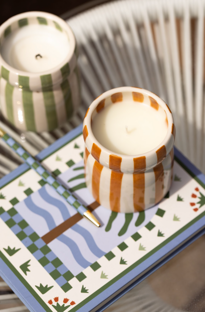 Paddywax Cabana Sage Ceramic Scented Candle, Bora Bora