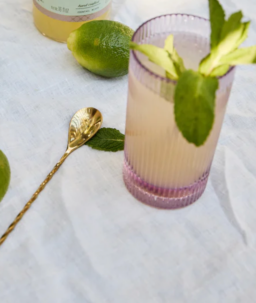Here's How Stella Highball Glass, Lilac ( Set of 2)