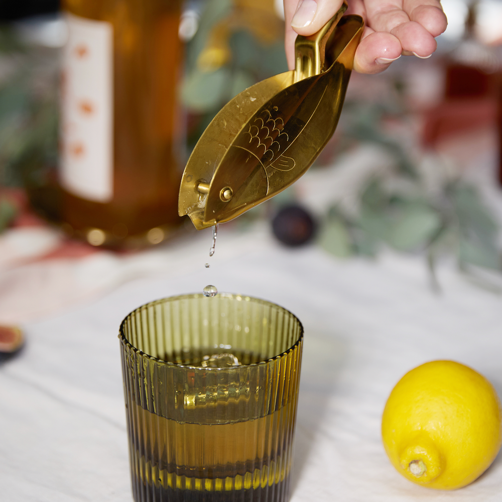 Here's How the Scout Lowball Glass, Olive (Set of 2)