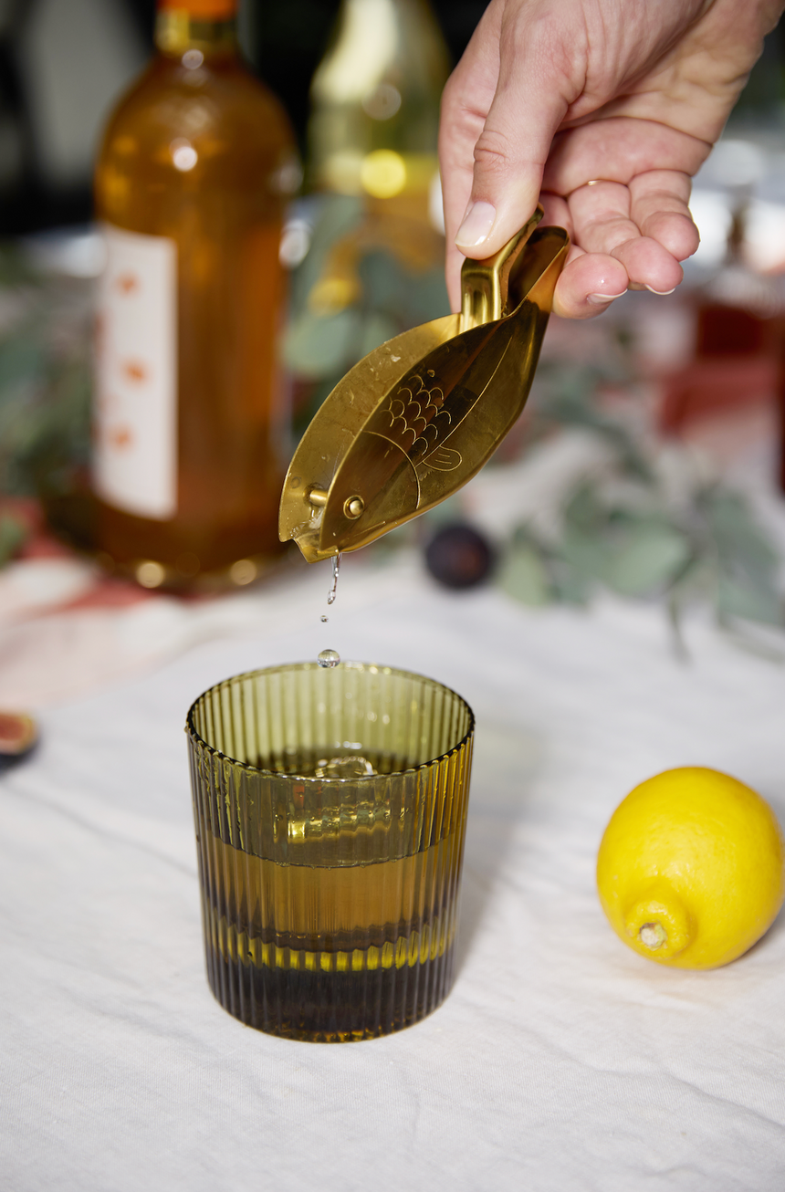 Here's How the Scout Lowball Glass, Olive (Set of 2)