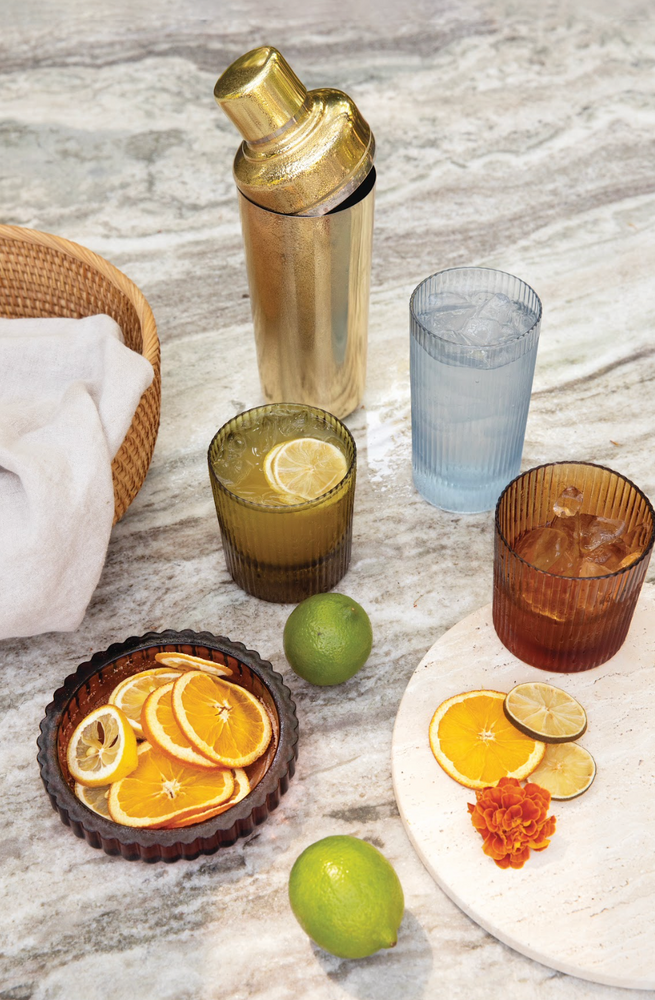 Here's How the Scout Lowball Glass, Olive (Set of 2)